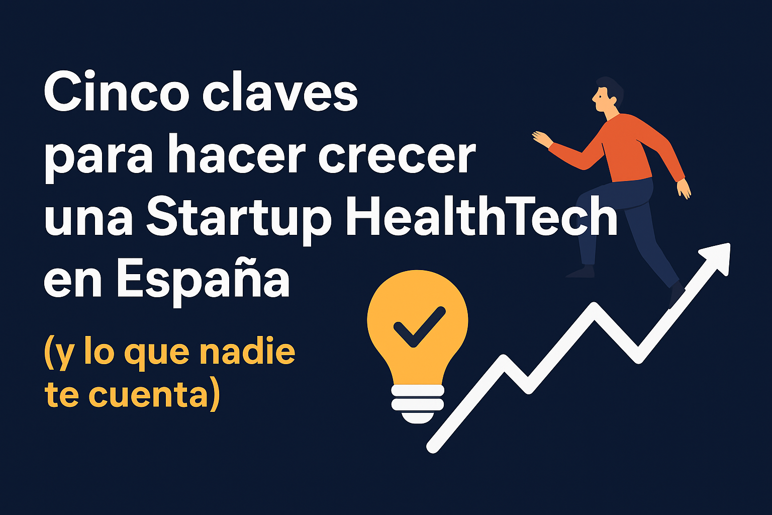 Ilustración sobre innovación en salud y startups HealthTech