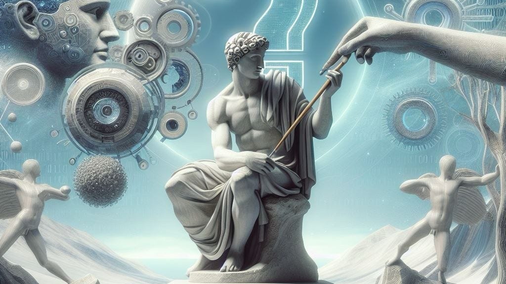 Ilustración sobre el arte de preguntar en la era de la inteligencia artificial